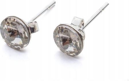 Srebrne Kolczyki 925 z kr. Swarovski Rivoli 6 Ssha