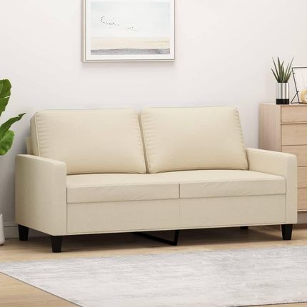 Vidaxl 2 Osobowa Sofa Kremowa 140 Cm Tapicerowana Tkaniną 1118229