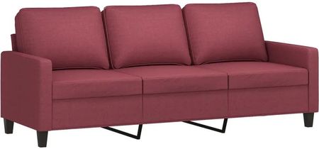 Vidaxl Sofa 3 Osobowa Winna Czerwień 180 Cm,Tapicerowana Tkaniną 359177 - zdjęcie 2