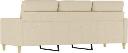 Vidaxl 3 Osobowa Sofa Kremowa 180 Cm Tapicerowana Tkaniną 1131408 - zdjęcie 2