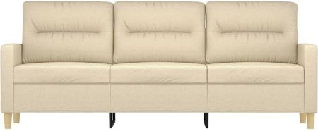 Vidaxl 3 Osobowa Sofa Kremowa 180 Cm Tapicerowana Tkaniną 1131408 - zdjęcie 6