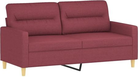 Vidaxl Sofa 2 Osobowa Winna Czerwień 140 Cm Tapicerowana Tkaniną 359241 - zdjęcie 4