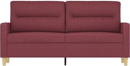 Vidaxl Sofa 2 Osobowa Winna Czerwień 140 Cm Tapicerowana Tkaniną 359241 - zdjęcie 3