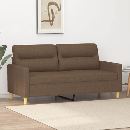 Vidaxl Sofa 2 Osobowa Brązowa 140 Cm Tapicerowana Tkaniną 359238