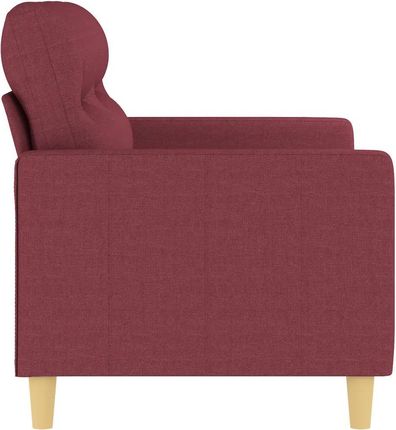 Vidaxl Sofa 2 Osobowa Winna Czerwień 120 Cm Tapicerowana Tkaniną 359233 - zdjęcie 3