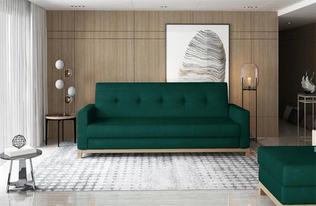 Eltap Sofa Rozkładana Z Funkcją Spania Selene Velvet Zielona   81263