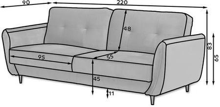 Eltap Sofa Rozkładana Z Funkcją Spania Bellis Velvet Niebieska   105467 - zdjęcie 3