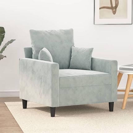 VidaXL Sofa Chair Light Gray 23.6" Velvet 1200331