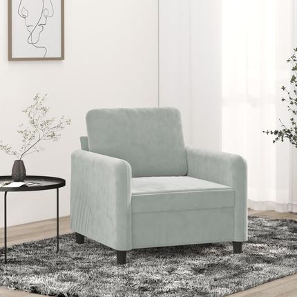 VidaXL Sofa Chair Light Gray 23.6" Velvet 1202174
