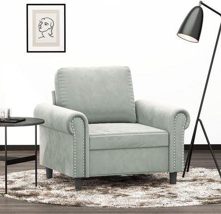 VidaXL Sofa Chair Light Gray 23.6" Velvet 1207248