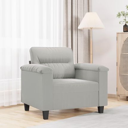 VidaXL Sofa Chair Light Gray 23.6" Microfiber Fabric 1207169