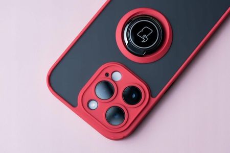 Bizon Etui Case Hybrid Ring Do Oppo A58 4G Czerwone - zdjęcie 3