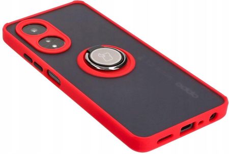 Bizon Etui Case Hybrid Ring Do Oppo A58 4G Czerwone - zdjęcie 2