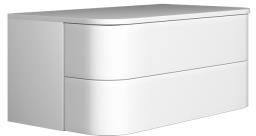 Emporia Joy Szafka wisząca półokrągła z blatem 880x505x390 mm, dwie szuflady kolor: biały mat