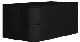 Emporia Joy Szafka wisząca półokrągła z blatem 880x505x390 mm, dwie szuflady kolor: czarny mat