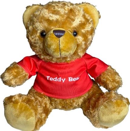 Molli Toys Pluszowy Miś Teddy Bear W Czerwonej Koszulce Maskotka Przytulanka 33Cm