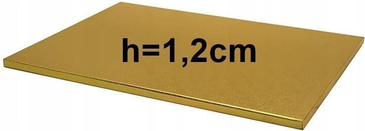 DECORA Goldene Tortenplatte 30x40cm - Rechteckige Backunterlage Aus Aluminium