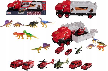 Norimpex Auto Dinozaur Strażackie Pojazdy+ Figurki Dinozaurów