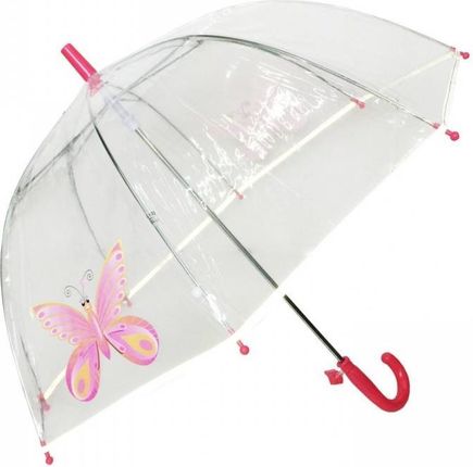 Dziecięcy parasol przezroczysty z gwizdkiem, motyl kod: UBUL3469M + Sprawdź na SuperWnetrze.pl