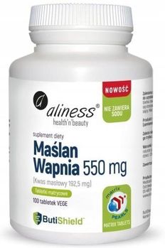 Aliness Maślan Wapnia 550 Mg Bez Sodu 100 Tabl - zdjęcie 2