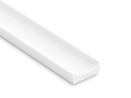 Zakończenie lewe lamela ściennego premium WP002LTP malowany na biało Lumio 200 cm Mardom Decor