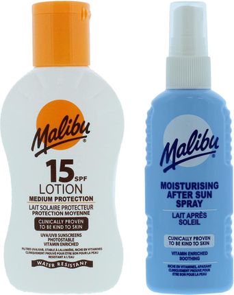 Malibu SPF15 Balsam 100ml + Spray Po Opalaniu 100ml