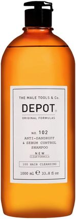 Depot No. 102 Anti-Dandruff Przeciwłupieżowy Szampon Do Włosów Dla Mężczyzn Oczyszczający Bez SLS 1000 ml