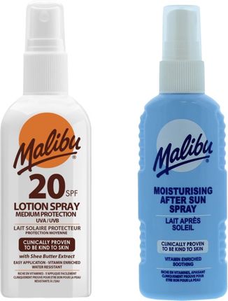 Malibu SPF20 Spray 100ml + Spray Po Opalaniu 100ml