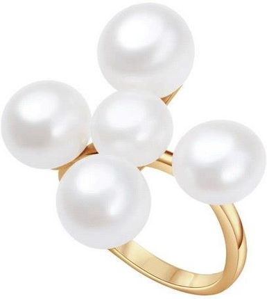 Staviori Srebrny pierścionek PDK6504Y - Naturalne Perły hodowane słodkowodne