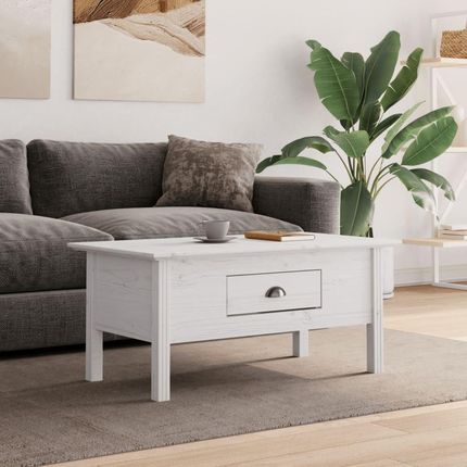 VidaXL Stolik Kawowy Bodo Biały 100X55X45 Cm Drewno Sosnowe