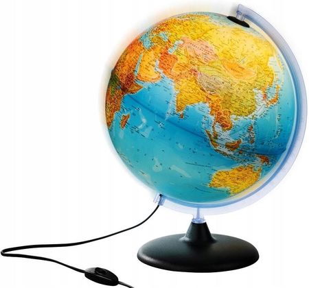 Globus Podświetlany Z Mapami Fizyczną I Polityczną, Ø 30cm