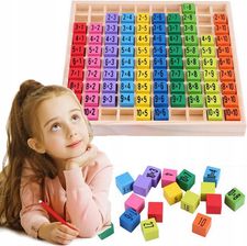 Zdjęcie Tabliczka Mnożenia Gra Planszowa Nauka Liczenia Logiczna Montessori 2 W 1 - Wałcz