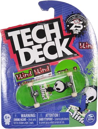 Tech Deck Deskorolka Fingerboard Blind Zielony + Naklejki