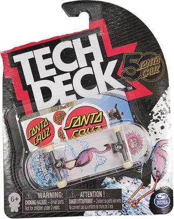 Tech Deck Deskorolka Fingerboard Santa Cruz Pink Flamingo + Naklejki