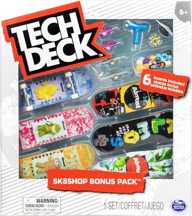 Tech Deck Zestaw Sk8Shop 6 Deskorolek Bonus Pack Almost + Akcesoria