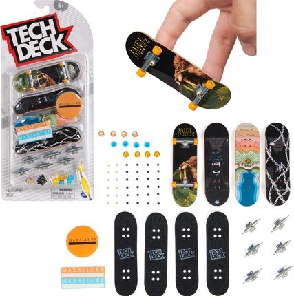 Zestaw Kolorowe Deskorolki Fingerboard 4-Pak Do Złożenia Maxallure Tech Deck