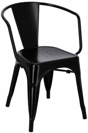 D2.Design Krzesło Paris Arms Czarne Inspirowane Tolix