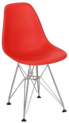 D2.Design Krzesło Juniorp016 Czerwone Chrom. Nogi
