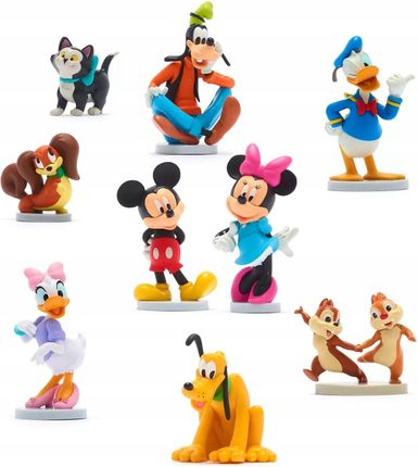 Disney Zestaw 9 Figurek Disney'A Myszka Miki Minnie Pluto Goofy Donald Daisy