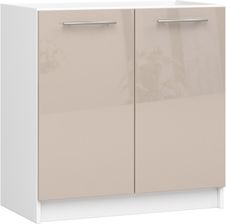 Akord Fabryka Mebli Szafka Kuchenna Pod Zlewozmywak Oliwia S 80 Cm Biała Cappuccino Połysk
