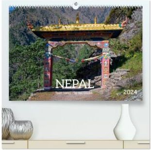 Nepal Tsum Valley - Tal des Glücks (hochwertiger Premium Wandkalender 2024 DIN A2 quer), Kunstdruck in Hochglanz