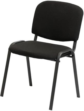 Krzesło Konferencyjne Tapicerowane Iso - Kolor Czarny