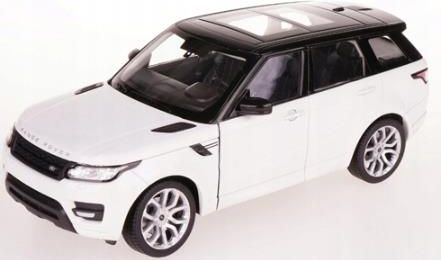Welly Range Rover Sport Model Car Argento Metallic Colour Scala 1:36 (11,5 cm) Porte di Apertura in Metallo pressofuso Pullback Go Superpower