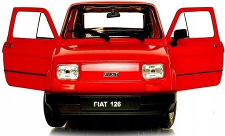 Welly Maluch Fiat 126P 1:21 Samochód Kolekcjonerski Czerwony