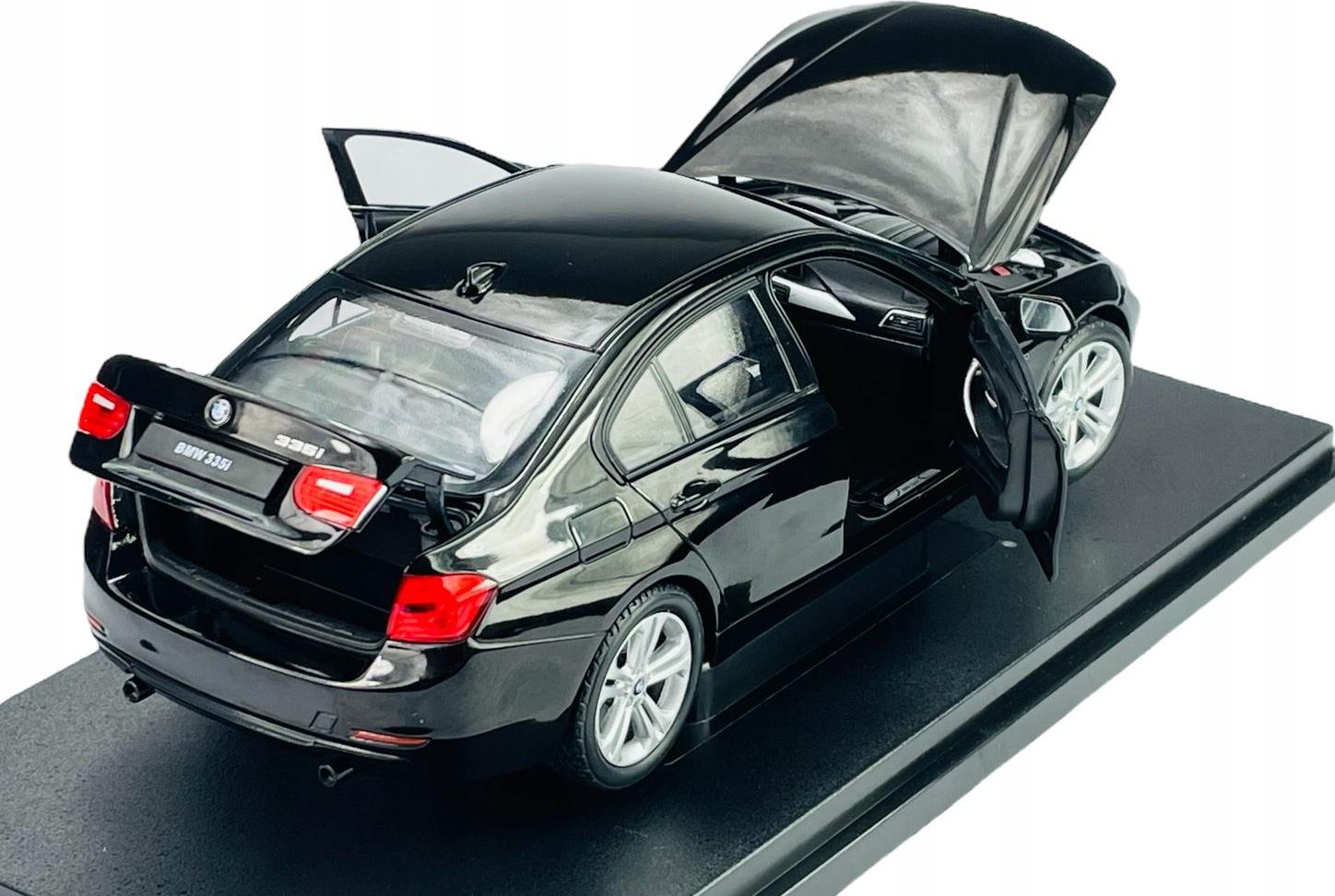 1/18 BMW 335i F30 WELLY ミニカー Welly Bmw 335I F30 Seria 3 Czarny 1:18 Metalowy Model 24Cm