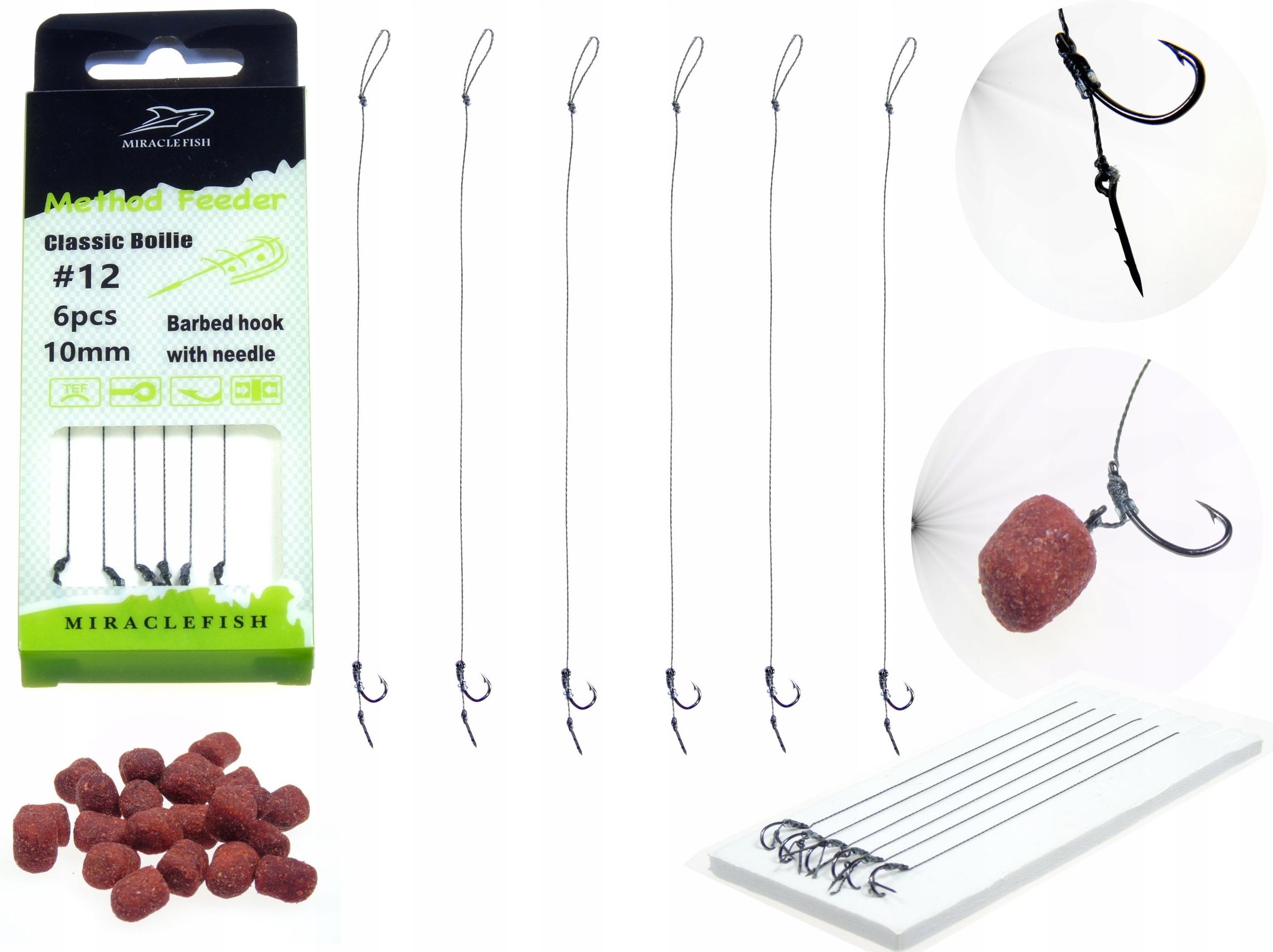Miracle Fish Przypony Z Kolcem Roz 12 10Cm Plecionka Metoda MF012 ...