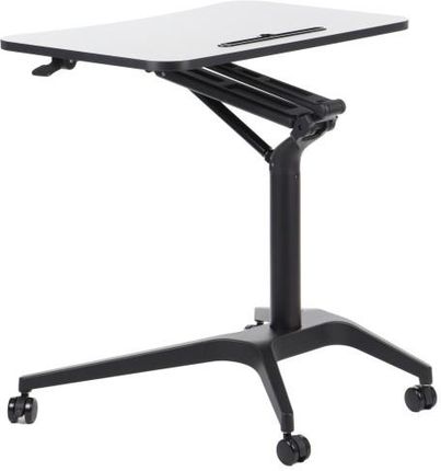Stolik jezdny pod laptopa A10 - stelaż czarny, blat czarny, regulowana wysokość (73,5-104 cm)