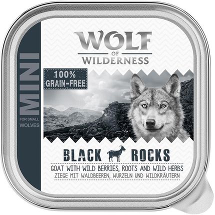 Wolf Of Wilderness Mini Adult Tacki Black Rocks Koza 6x150g