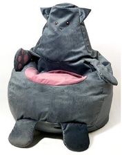 Zdjęcie Pufa Worek Go Gift Kotek Szary XL 130 x 90 cm - Augustów