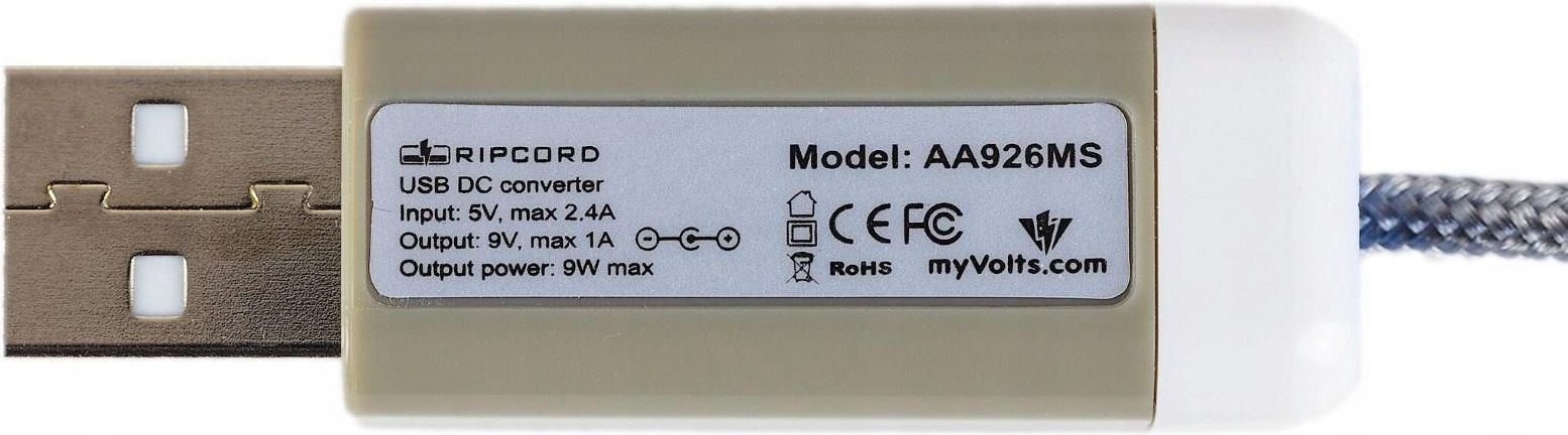 MyVolts Ripcord - Cavo Alimentazione USB 12V Per Ricevitore Shure PGX4 - Alimentazione Da Power Bank O Laptop - 3